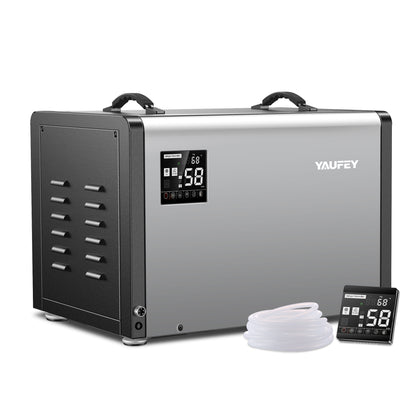 Yaufey 158 Pints Commercial Dehumidifier with Pump for Crawlspace, Basements, and Large Industrial Spaces up to 7500 Sq. Ft - Auto Defrost