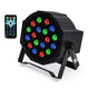 18 RGB LED DJ Stage Uplight - DMX Control, Sound Activated, Remote, 7 Modes - Ideal for Various Events