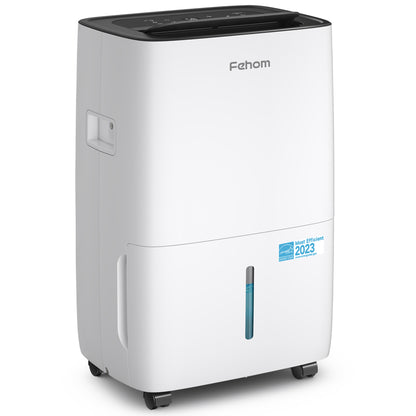 Fehom 120 Pints Energy Star Dehumidifier - 6,000 Sq. Ft Home & Basement, Drain Hose, 1.06 Gal Tank, Smart Home Dehumidifiers