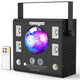 Missyee 4-in-1 DJ Light - Disco Ball, LED Patterns, Strobe, UV, Sound Activated Stage Light