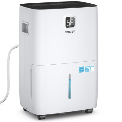 Yaufey 80 Pints Energy Star Dehumidifier - 5,000 Sq. Ft Coverage, Home & Basement, Drain Hose, Timer, Humidity Control