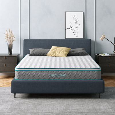 Serweet 10 Inch Bamboo Charcoal Memory Foam Hybrid Full Mattress - 7-Zone Pocket Innersprings