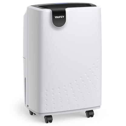 Yaufey 32.7-Pint Ultra-Efficient Dehumidifier with Drain Hose - Ideal for Spaces Up to 2,500 Sq. Ft