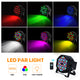 Missyee 36 RGB LED DJ Stage Uplight - DMX, Sound Activated, Remote, 9 Modes