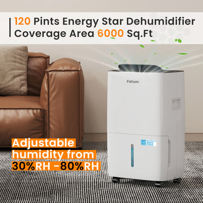 Fehom 80 Pints Smart Dehumidifier up to 5000 Sq. Ft - Most Efficient 2024 Energy Star Certified