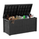 Sersper 30 Gallon Deck Box - Outdoor Waterproof Resin Storage, Lockable, UV Resistant, Black, Patio Seat & Storage Ottoman