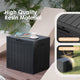 Sersper 30 Gallon Deck Box - Outdoor Waterproof Resin Storage, Lockable, UV Resistant, Black, Patio Seat & Storage Ottoman