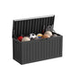 Sersper 30 Gallon Deck Box - Outdoor Waterproof Resin Storage, Lockable, UV Resistant, Black, Patio Seat & Storage Ottoman