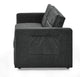 Sersper 54-Inch Velour Sleeper Sofa Bed - Convertible, Arm Pockets, Adjustable Backrest, Black