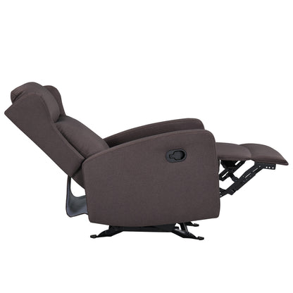 Sersper Adjustable Swing Recliner - with Lumbar Support, Manual Recliner, Altay Velvet, Brown