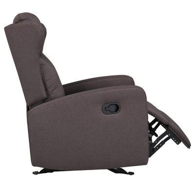 Sersper Adjustable Swing Recliner - with Lumbar Support, Manual Recliner, Altay Velvet, Brown