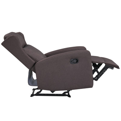 Sersper Manually Adjustable Recliner - Three Recline Positions, Lumbar Support, Brown Altay Velvet