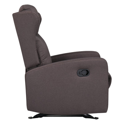 Sersper Manually Adjustable Recliner - Three Recline Positions, Lumbar Support, Brown Altay Velvet