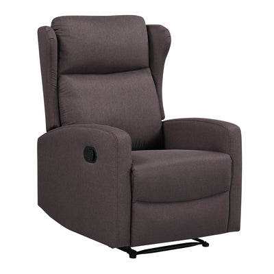 Sersper Manually Adjustable Recliner - Three Recline Positions, Lumbar Support, Brown Altay Velvet