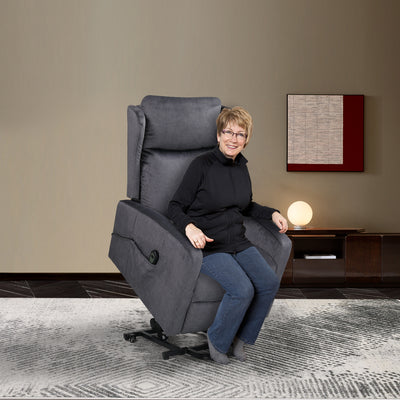 Sersper Adjustable Lift Chair Recliner for Elderly - Power Recliner with Remote Control, Fabric Upholstered