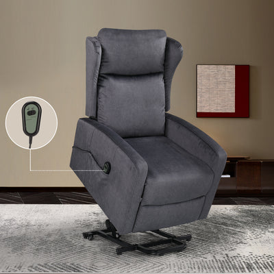 Sersper Adjustable Lift Chair Recliner for Elderly - Power Recliner with Remote Control, Fabric Upholstered