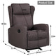 Sersper Adjustable Swing Recliner - with Lumbar Support, Manual Recliner, Altay Velvet, Brown