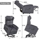 Sersper Adjustable Lift Chair Recliner for Elderly - Power Recliner with Remote Control, Fabric Upholstered