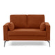 Sersper 3-Piece Sofa Set - Living Room Couch Set with 3-Seater Sofa, Loveseat, Chair, Corduroy Fabric, Orange