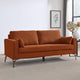 Sersper 3-Piece Sofa Set - Living Room Couch Set with 3-Seater Sofa, Loveseat, Chair, Corduroy Fabric, Orange