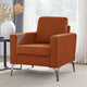 Sersper 3-Piece Sofa Set - Living Room Couch Set with 3-Seater Sofa, Loveseat, Chair, Corduroy Fabric, Orange