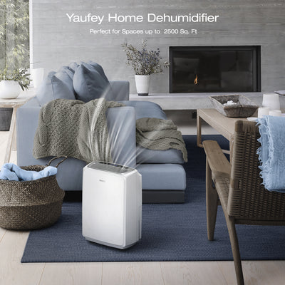 Yaufey 32.7 Pints Home Dehumidifier for Space up to 2,500 Sq. Ft