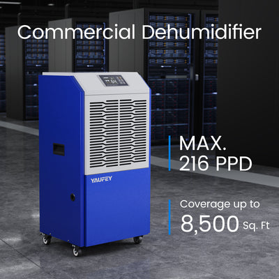 Yaufey 216 Pints Commercial Dehumidifier for Space up to 8,500 Sq. Ft