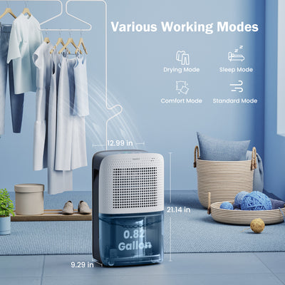 Yaufey 50 Pints 4,500 Sq. Ft Home Dehumidifier with Intelligent Controls