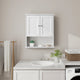 Sersper Wall Mount Bathroom Cabinet with 2 Doors, Open Shelf - Over The Toilet Medicine Storage