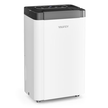 Yaufey 60 Pints Dehumidifier for Home & Basement, Quiet with Intelligent Humidity Control, Drain Hose, 0.79 Gallon Tank