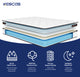 Kescas 12 Inch Hybrid Mattress - Memory Foam, Heavier Coils, Ergonomic Design, Medium Firm, Pressure Relief