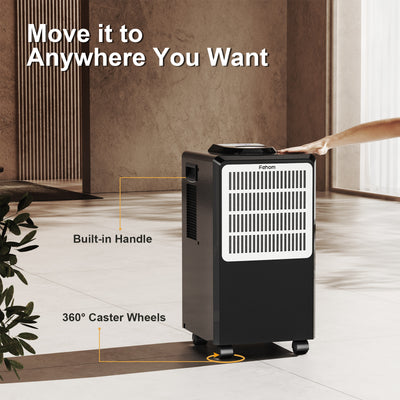 Fehom 130-Pint Dehumidifier with 1.32-Gallon Tank - Ideal for Large Spaces up to 6000 Sq. Ft