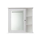 Sersper 34 in. x 30 in. White Wood Medicine Cabinet with Mirror - Surface Mount, Soft Close, Bathroom Storage