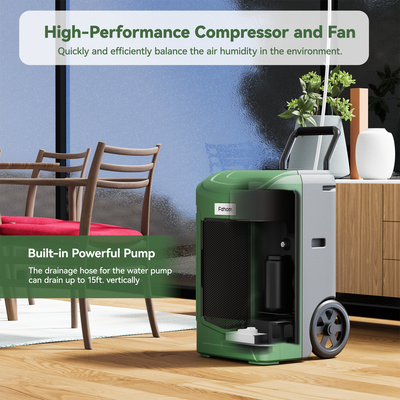 Fehom 180 Pints Commercial Dehumidifier with Pump for Space up to 7,000 Sq. Ft