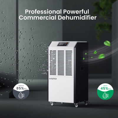 Waykar 216-Pint Commercial Dehumidifier with Intelligent Control for Basements, Warehouses, Whole House