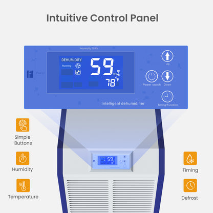 Yaufey 280P Industrial-Grade Dehumidifier for Space up to 8,500 Sq. Ft