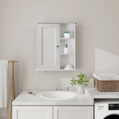 Sersper White Bathroom Wall Cabinet Over Toilet - Medicine Storage for Bathroom, Laundry, Kitchen