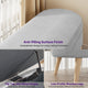 Sersper Oval Storage Bench 43.5" -Grey Linen Upholstered with Solid Wood Legs for Indoor Seating