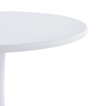 Sersper Mid-Century 31.5-Inch Round Dining Table - Pedestal Base, Seats 2-4, White for Kitchen Leisure