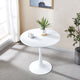 Sersper Mid-Century 31.5-Inch Round Dining Table - Pedestal Base, Seats 2-4, White for Kitchen Leisure