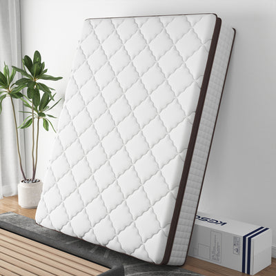 Kescas 12 Inch Hybrid Mattress - Memory Foam, Heavier Coils, Ergonomic Design, Medium Firm, Pressure Relief