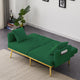 Sersper 59-Inch Convertible Velvet Sofa Bed - 3-Position Backrest, Thick Cushions, Metal Legs, 2 Pillows, Split Back Design, Green