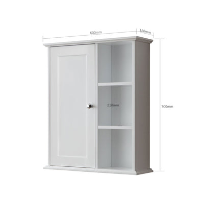 Sersper White Bathroom Wall Cabinet Over Toilet - Medicine Storage for Bathroom, Laundry, Kitchen